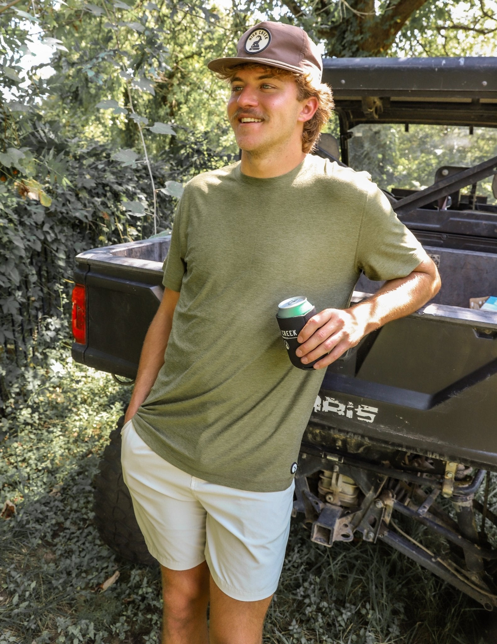 The Daily Tee Heather Military Green - High Creek