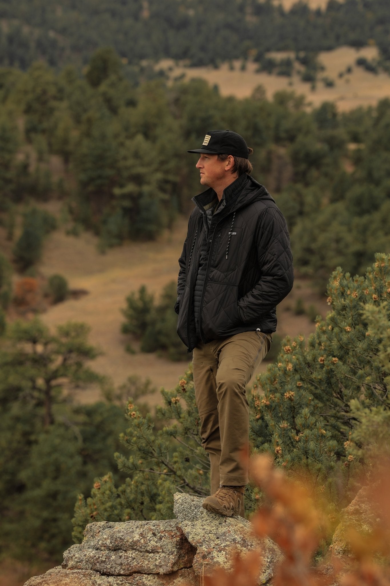 The Graham Hooded Puffer Jacket Black - High Creek