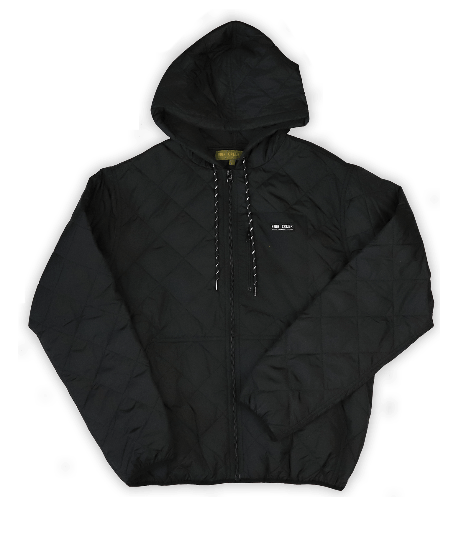 The Graham Hooded Puffer Jacket Black - High Creek