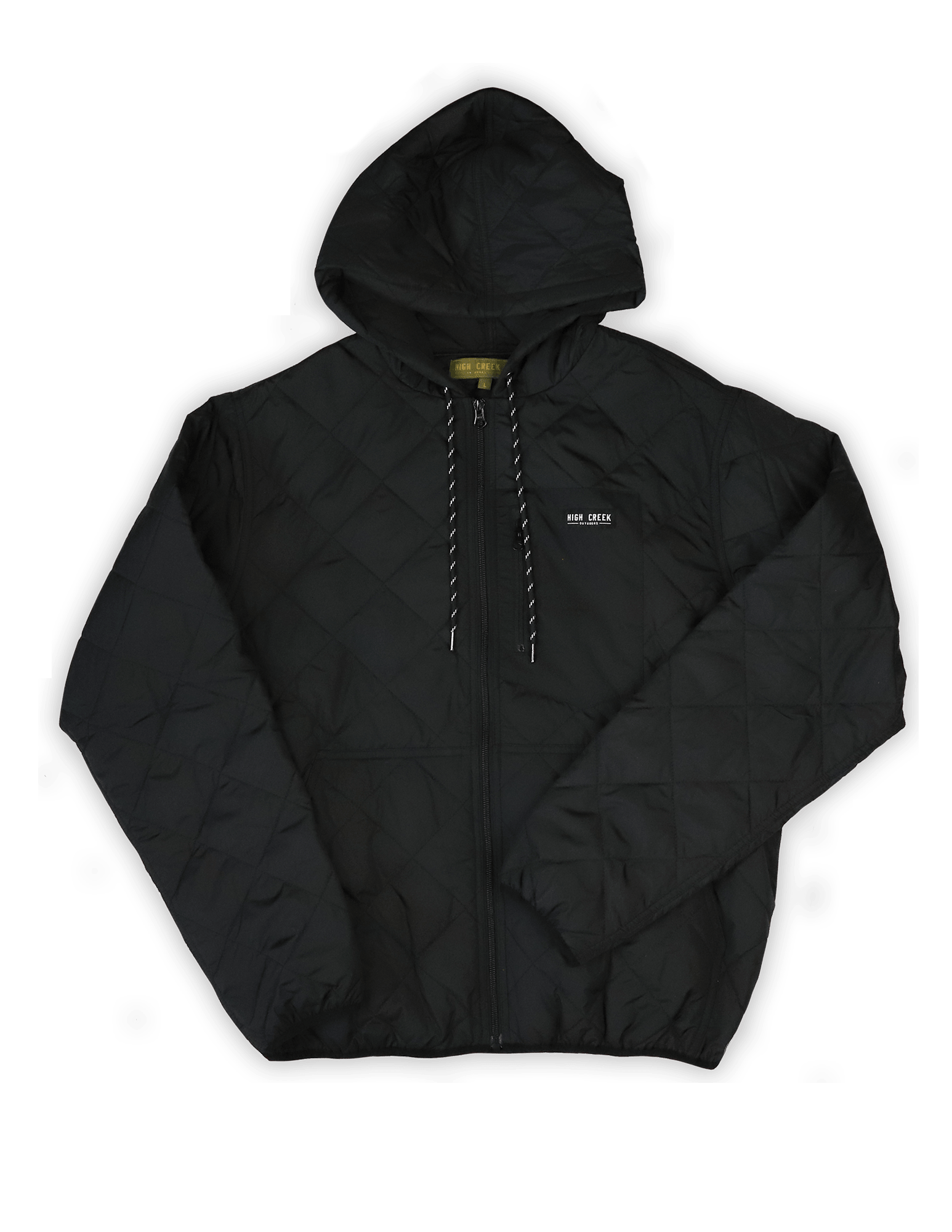 The Graham Hooded Puffer Jacket Black - High Creek