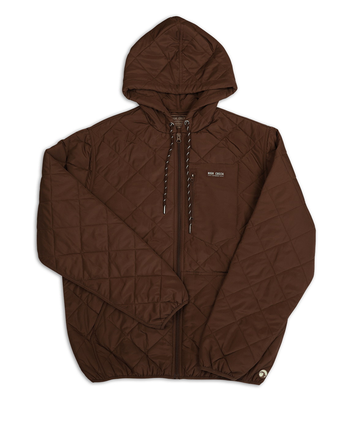 The Graham Hooded Puffer Jacket Brown - High Creek