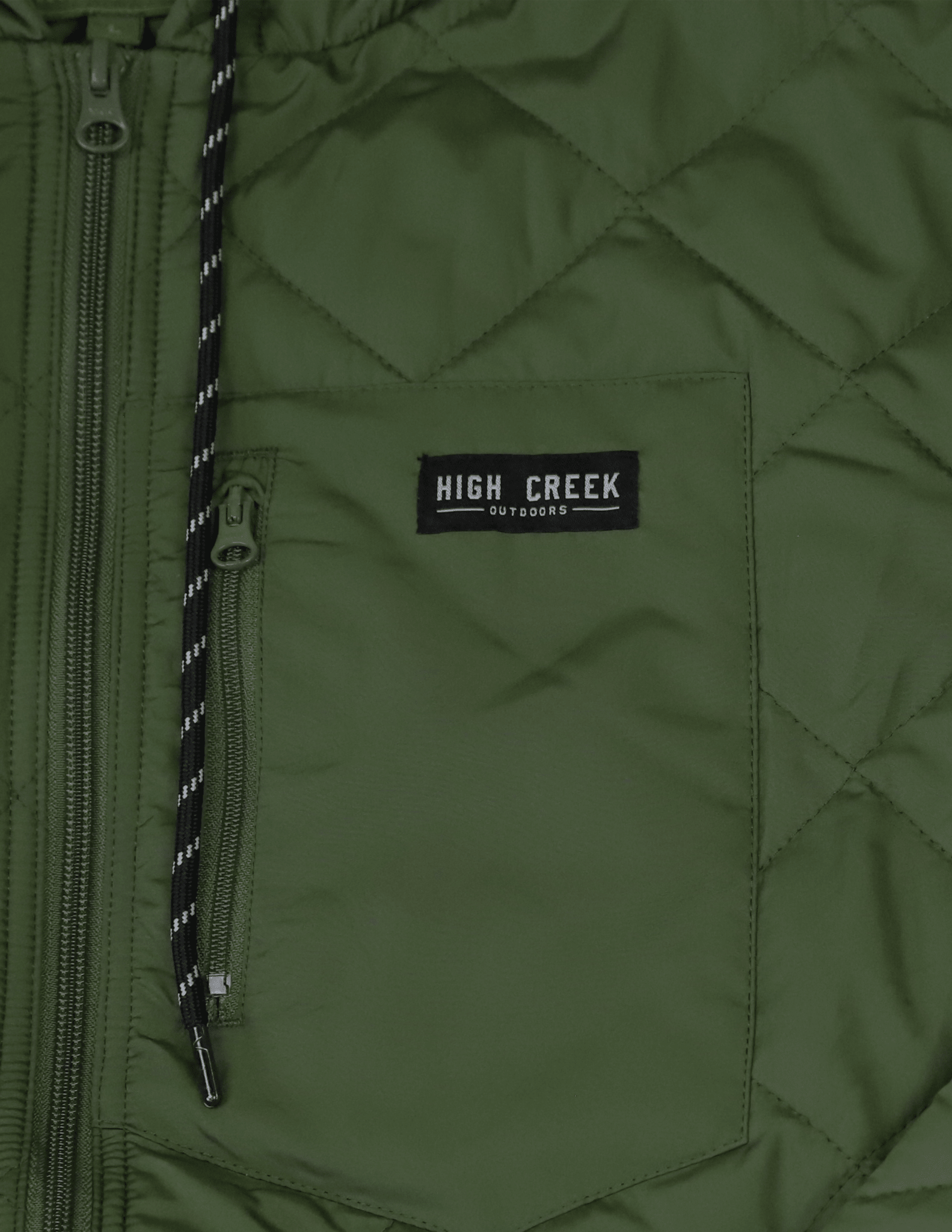 The Graham Hooded Puffer Jacket Dark Green - High Creek