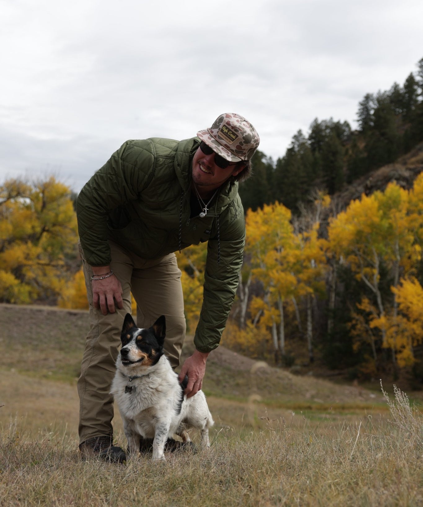 The Graham Hooded Puffer Jacket Dark Green - High Creek