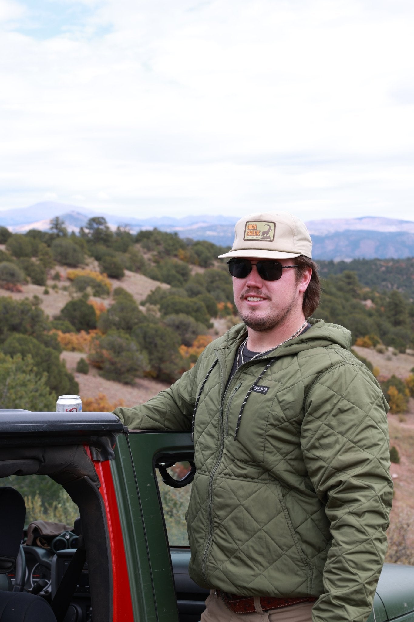 The Graham Hooded Puffer Jacket Dark Green - High Creek