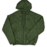 The Graham Hooded Puffer Jacket Dark Green - High Creek