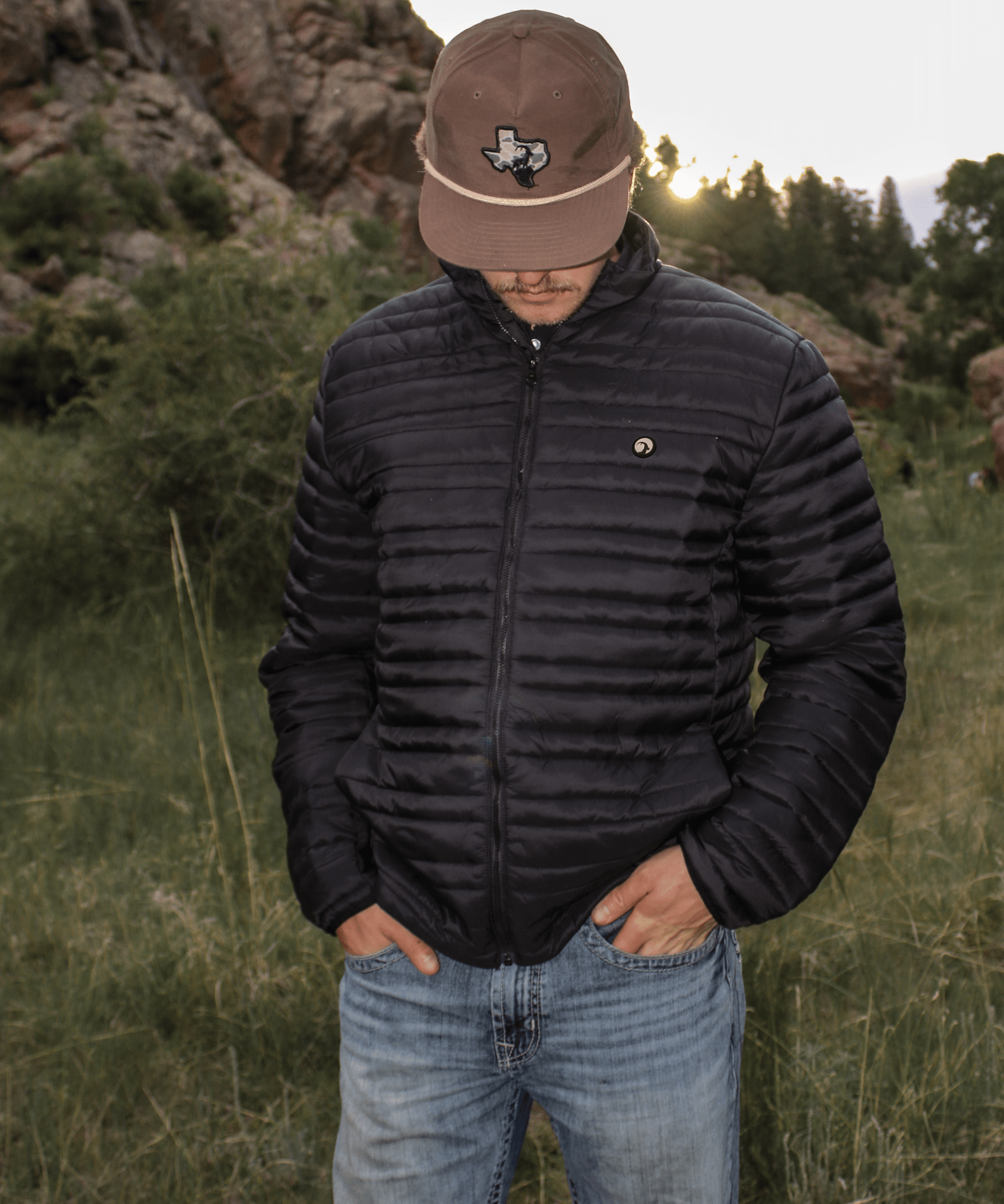 The Highland Puffer Jacket Black - High Creek