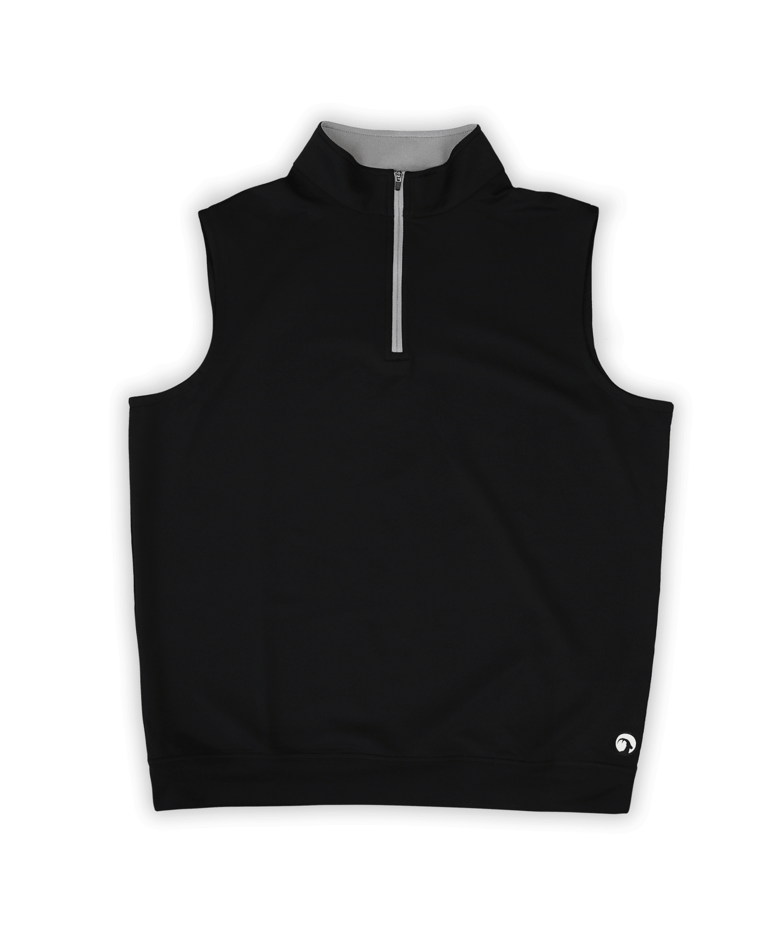 The Mac 1/4 Zip Vest Black - High Creek