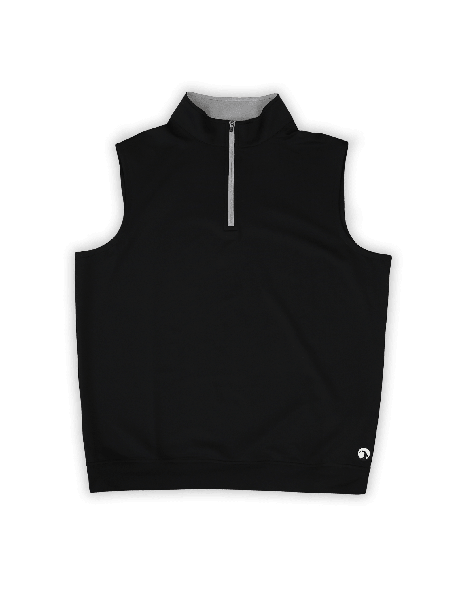 The Mac 1/4 Zip Vest Black - High Creek