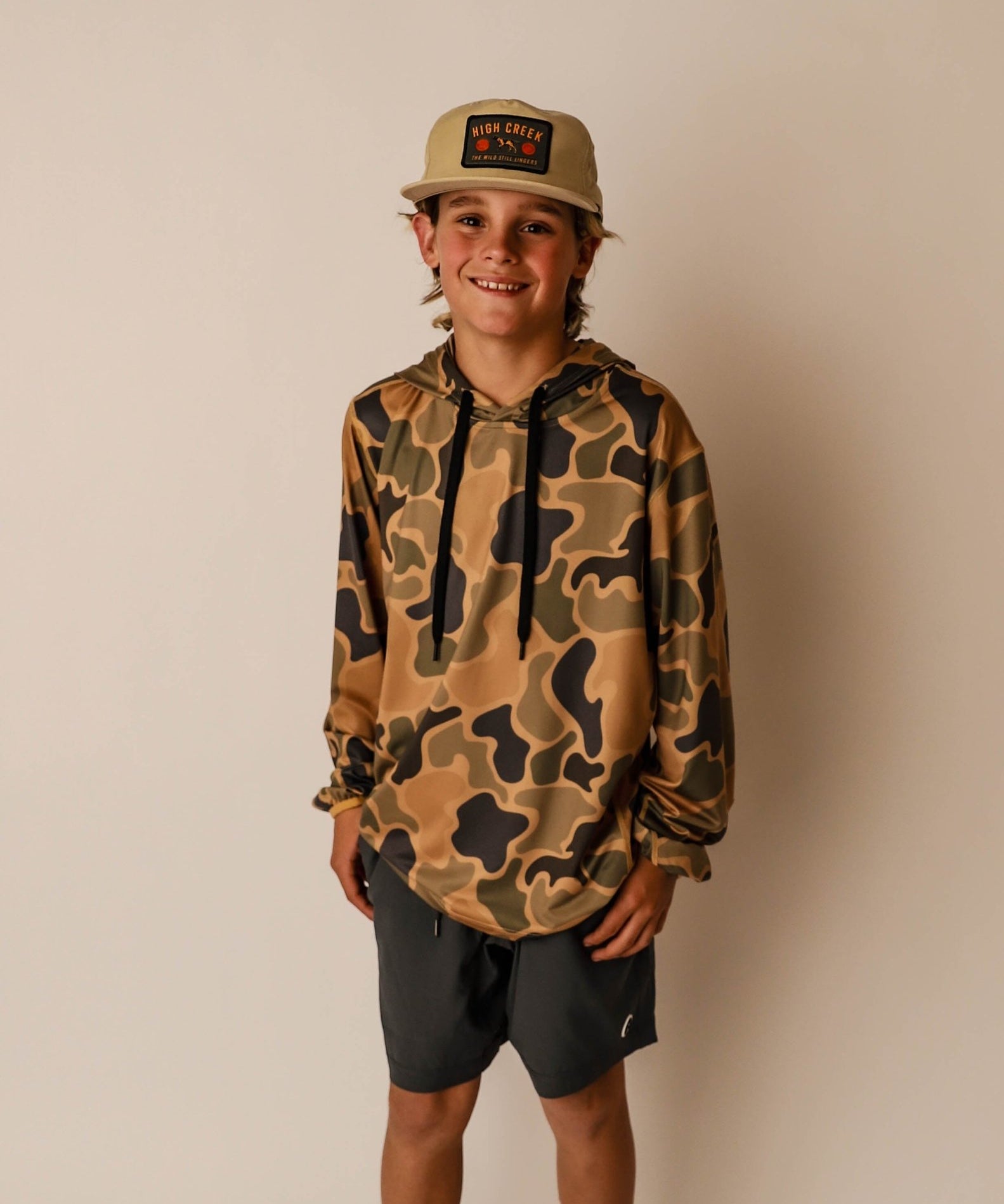 The Youth Long Hollow Performance Hoodie Rough Creek Camo - High Creek