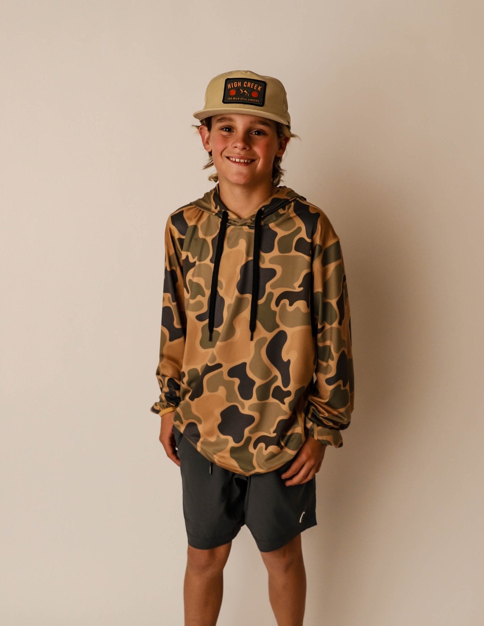 The Youth Long Hollow Performance Hoodie Rough Creek Camo - High Creek