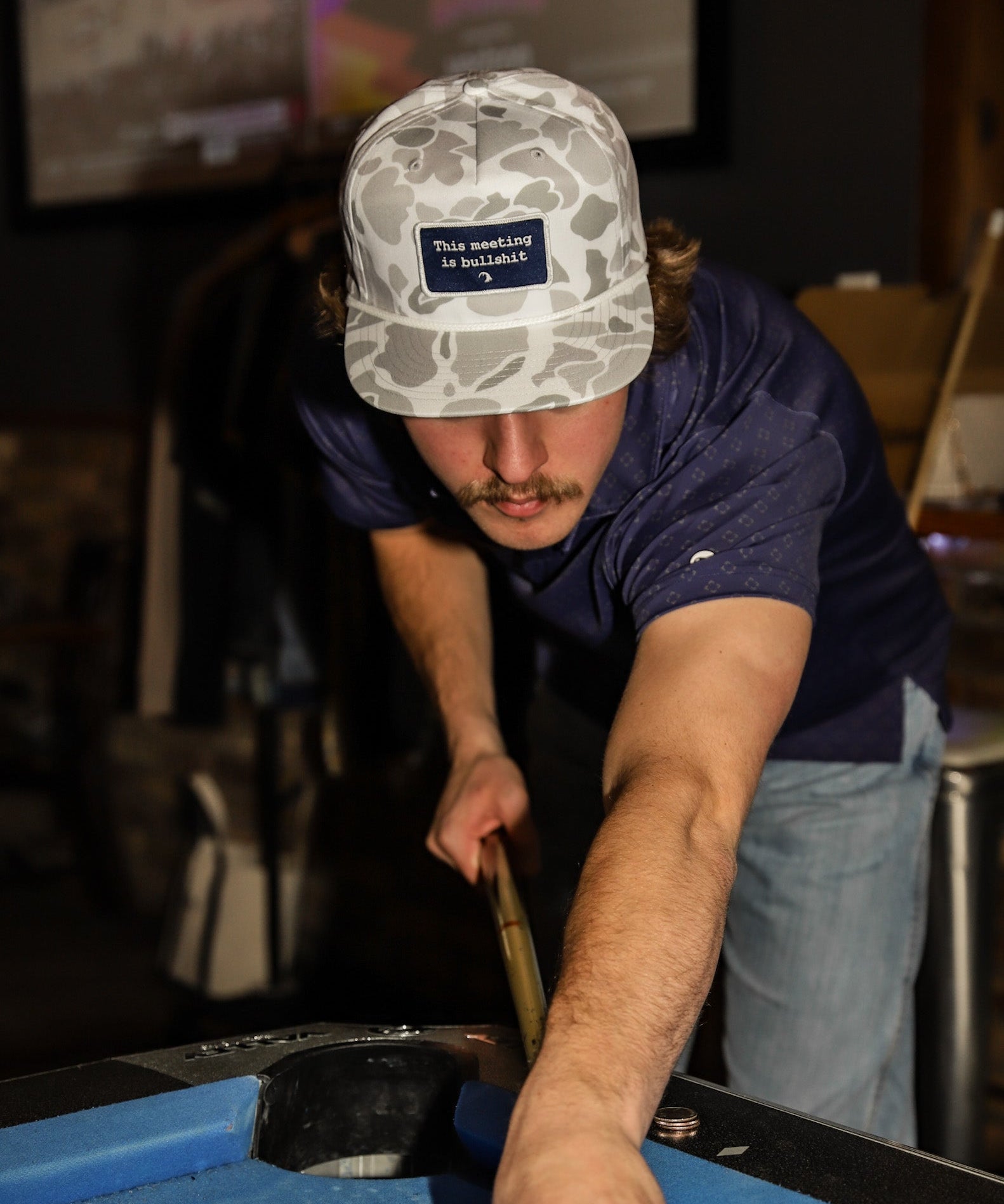 This Meeting is BS Camo Patch Hat Blizzard Duck Camo - High Creek