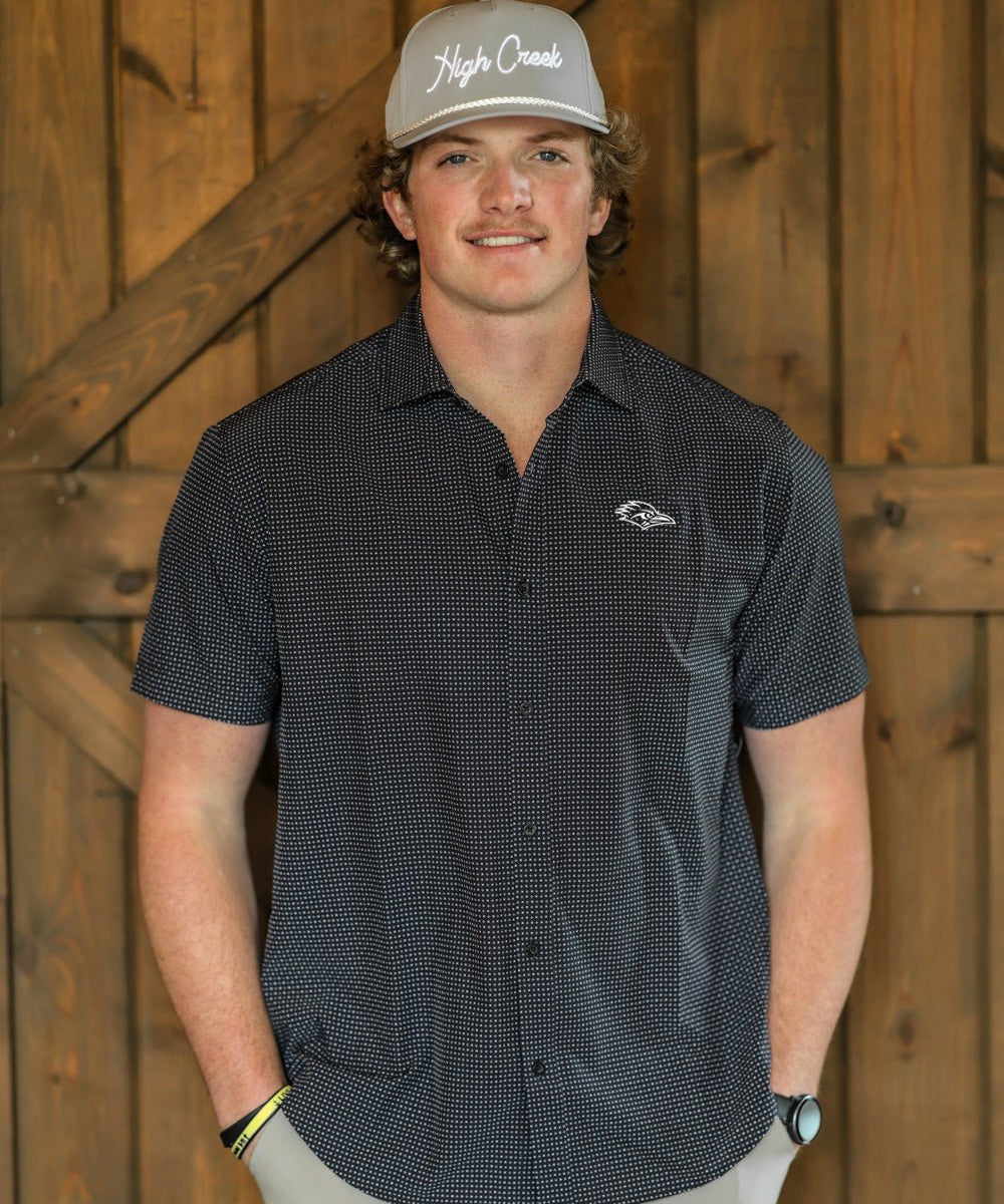 University of Texas San Antonio Burk Short Sleeve Button Up Black - High Creek