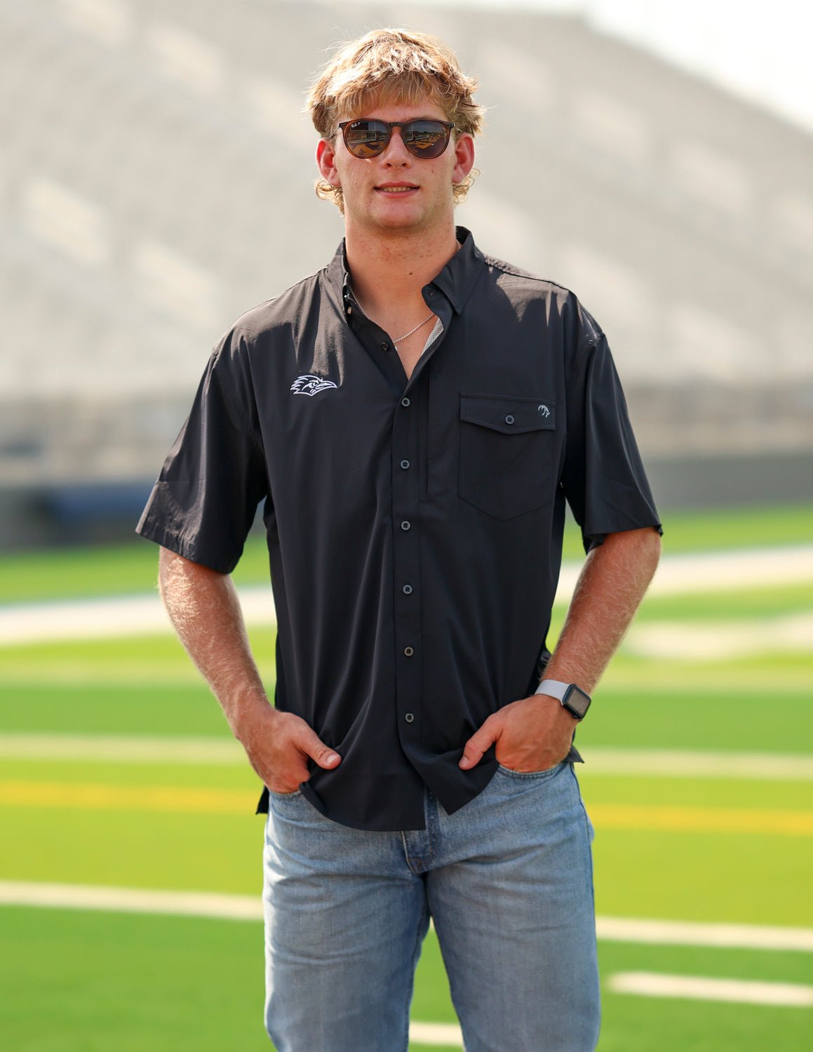 UTSA Black Fishing Shirt - High Creek